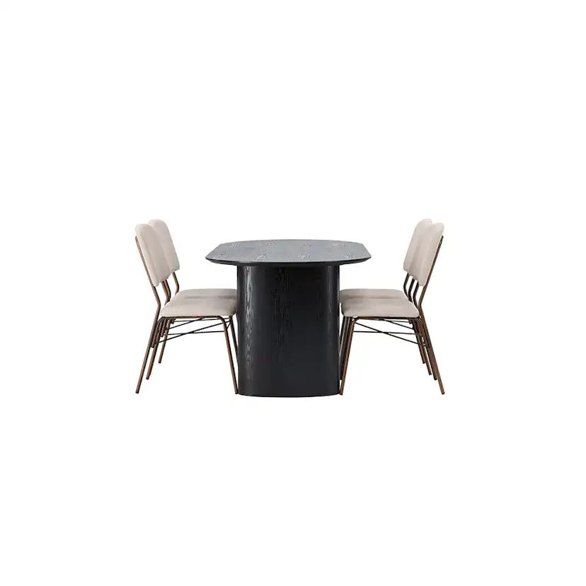 Matgrupp Venture Home Isolde med 4 st Seda stolar