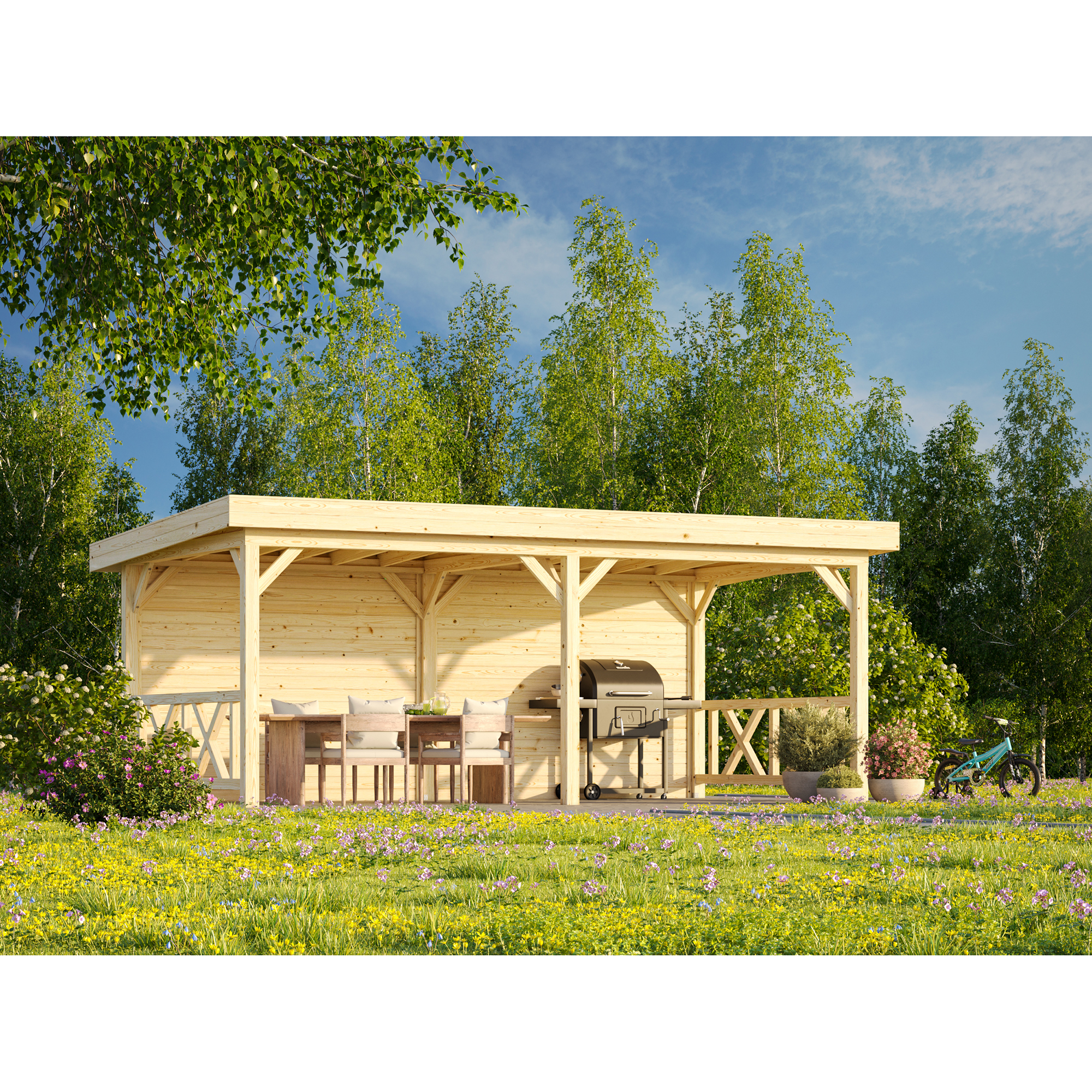Lenna 16,6 m2 Set 308 PNT9016W5 Behandling: Målad vit