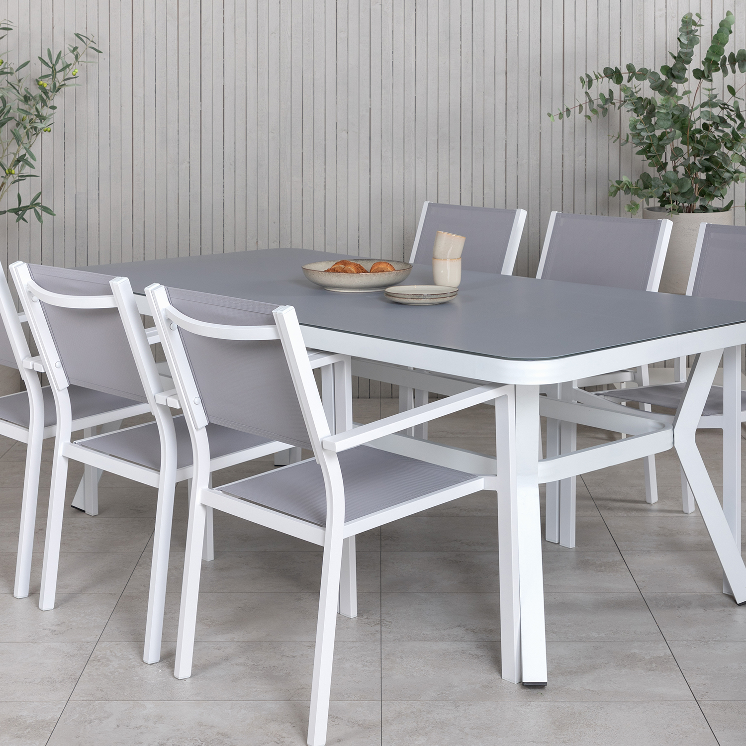 Matgrupp Venture Home Virya 160x90 med 6 Copacabana Stapelstolar
