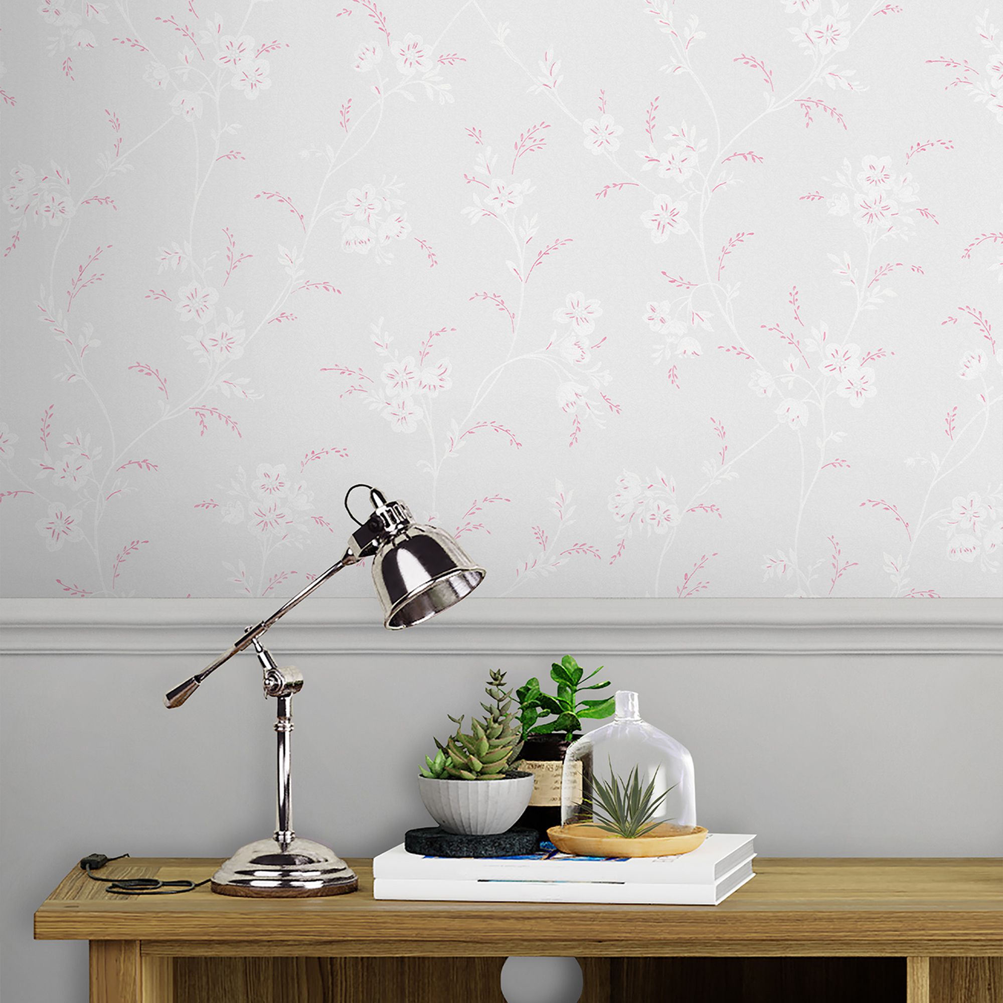 Tapet Laura Ashley Eva Floral Sugared Grå 118493