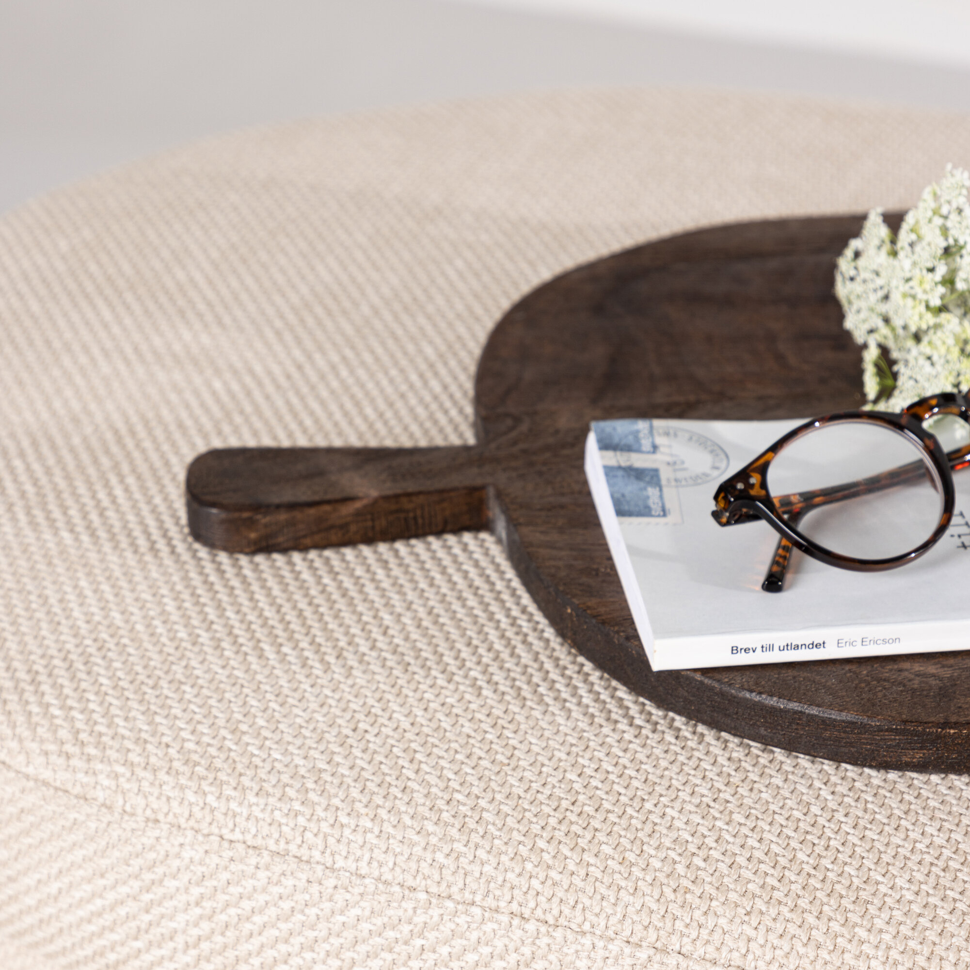 Sittpuff Venture Home Potenza Vit med Förvaringslåda