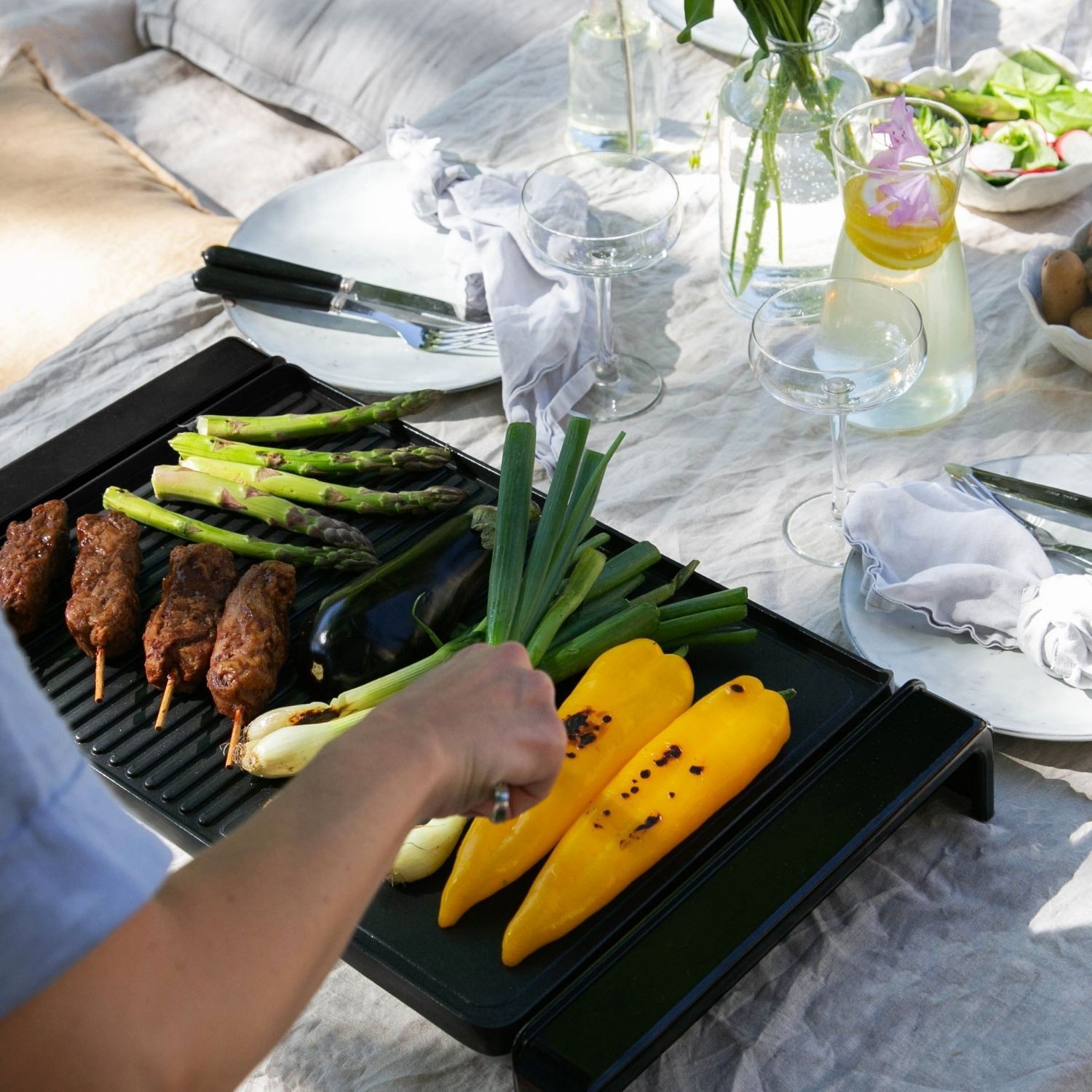 Elektrisk Bordsgrill Champion XXL 47x32cm 2000W EG210 Svart