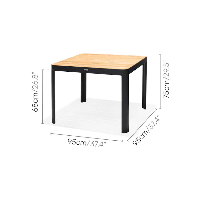 Matgrupp Utomhus LifestyleGarden Portals 95 cm 4 Lite-fåtöljer