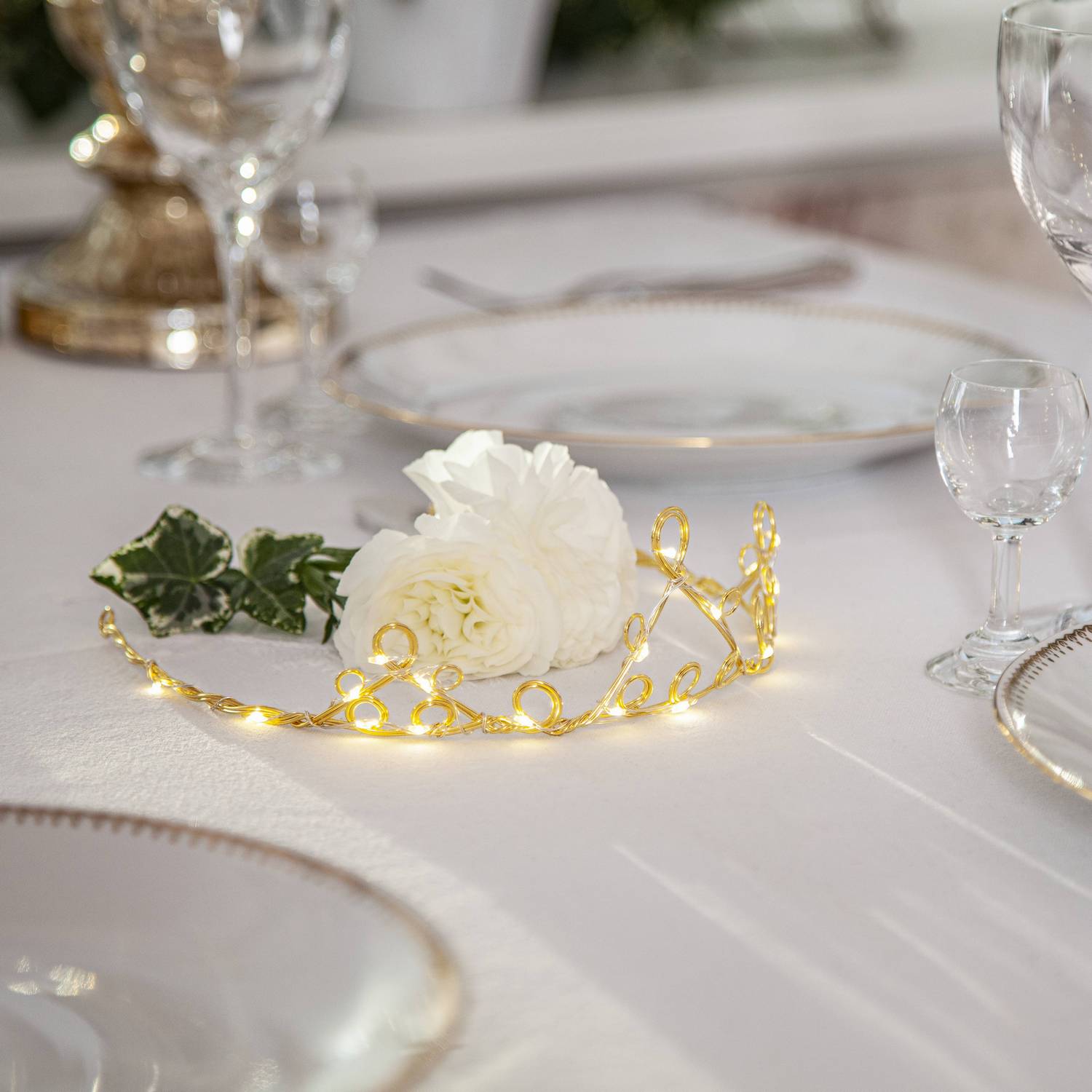 Inomhusdekoration Star Trading Diadem med LED Bordsdekoration