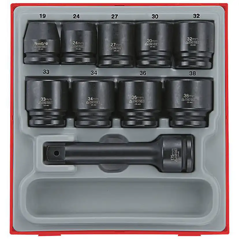 Krafthylssats 16 delar med 3/4 tum-fyrkantsfäste Teng Tools TTD9416