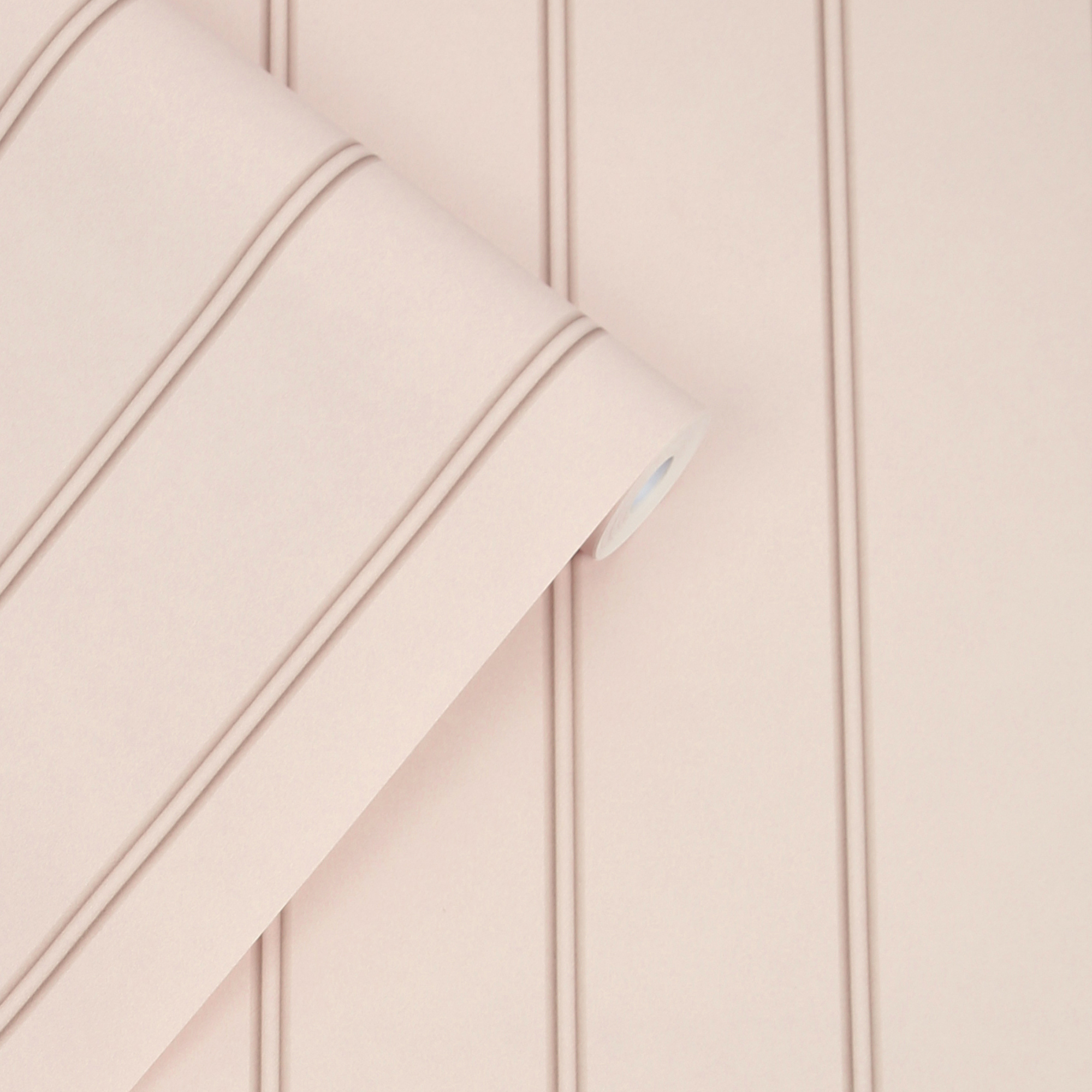 Tapet Laura Ashley Chalford Trä Panelling Plaster Rosa 122760