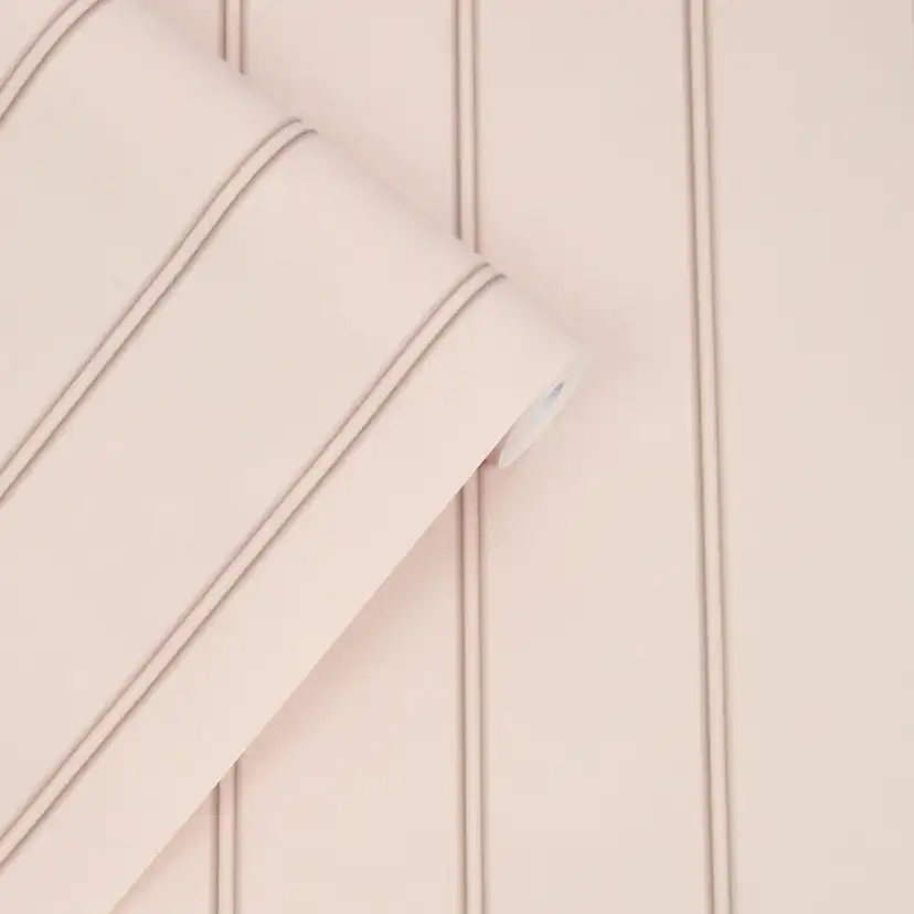Tapet Laura Ashley Chalford Trä Panelling Plaster Rosa 122760