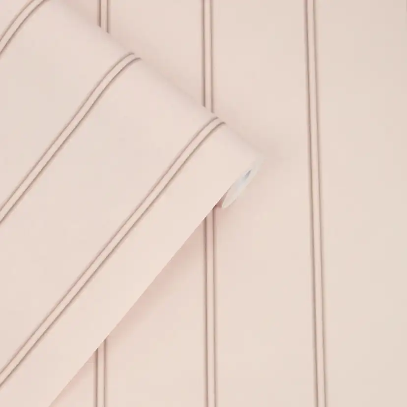 Tapet Laura Ashley Chalford Trä Panelling Plaster Rosa 122760