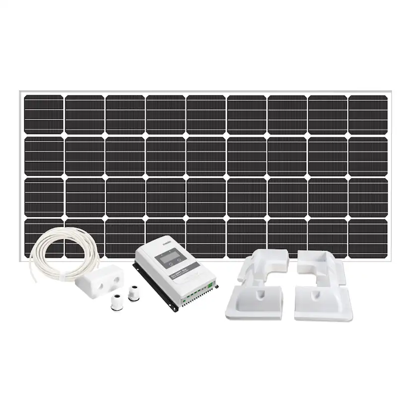 Solcellspaket Sunwind Caravan 200W MPPT, hörn