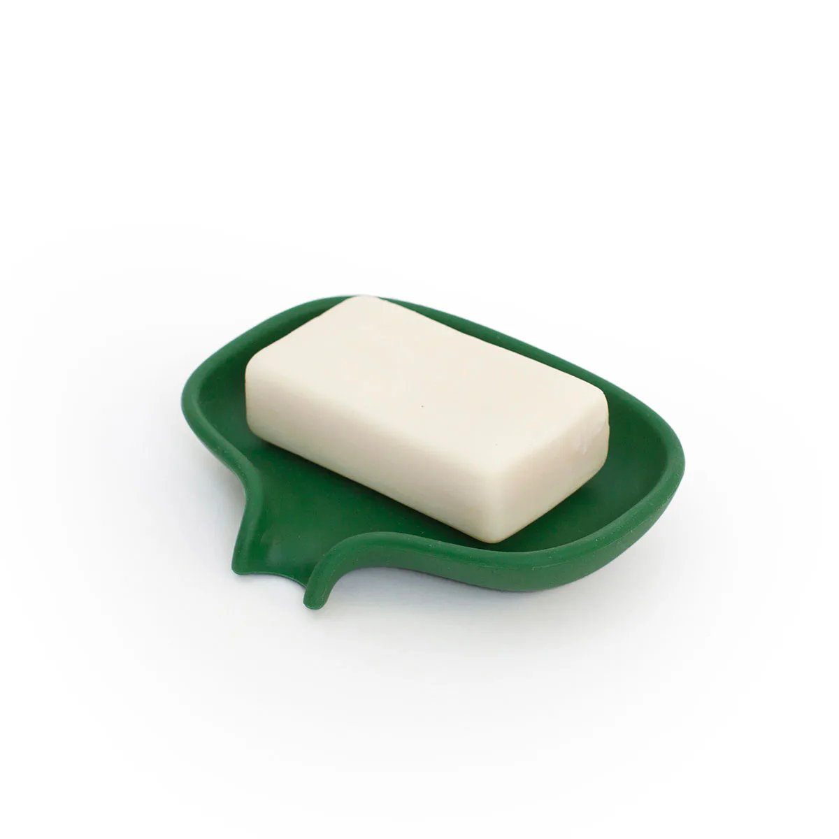 Tvålfat, Soap Saver Flow -Mörkgrön. 13,5x10,5x2,5 cm.Silikon Färg: Mörkgrön