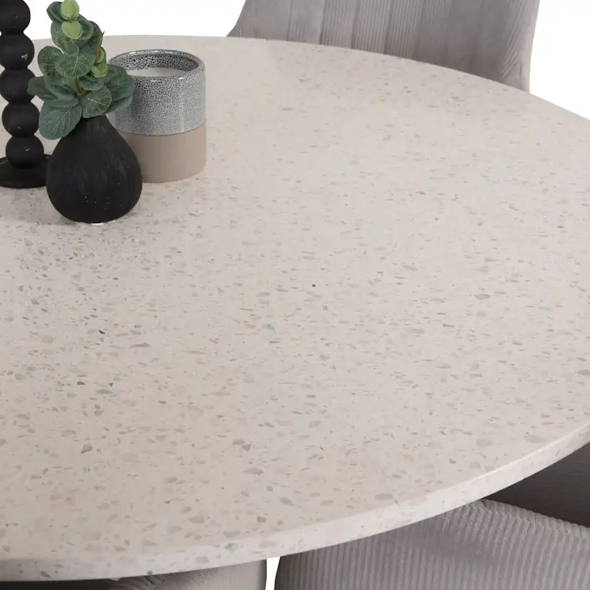 Matgrupp Venture Home Roxanna Vit Bord med 4 Corina Stolar