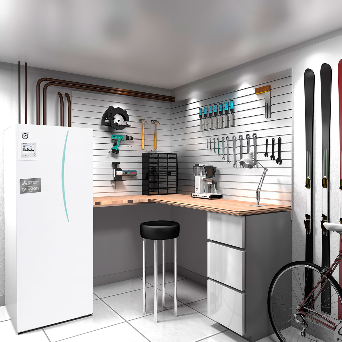 Bergvärmepump Mitsubishi Electric Geodan 11 kW