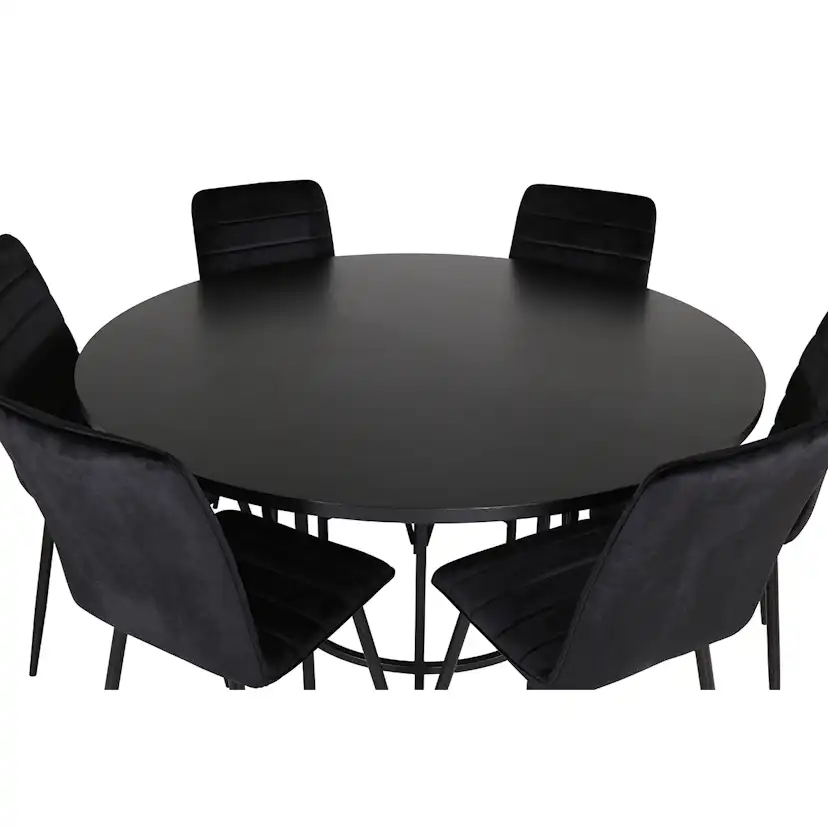 Copenhagen - Dining Table round - Black / Black+Windu Lyx Ch Svart