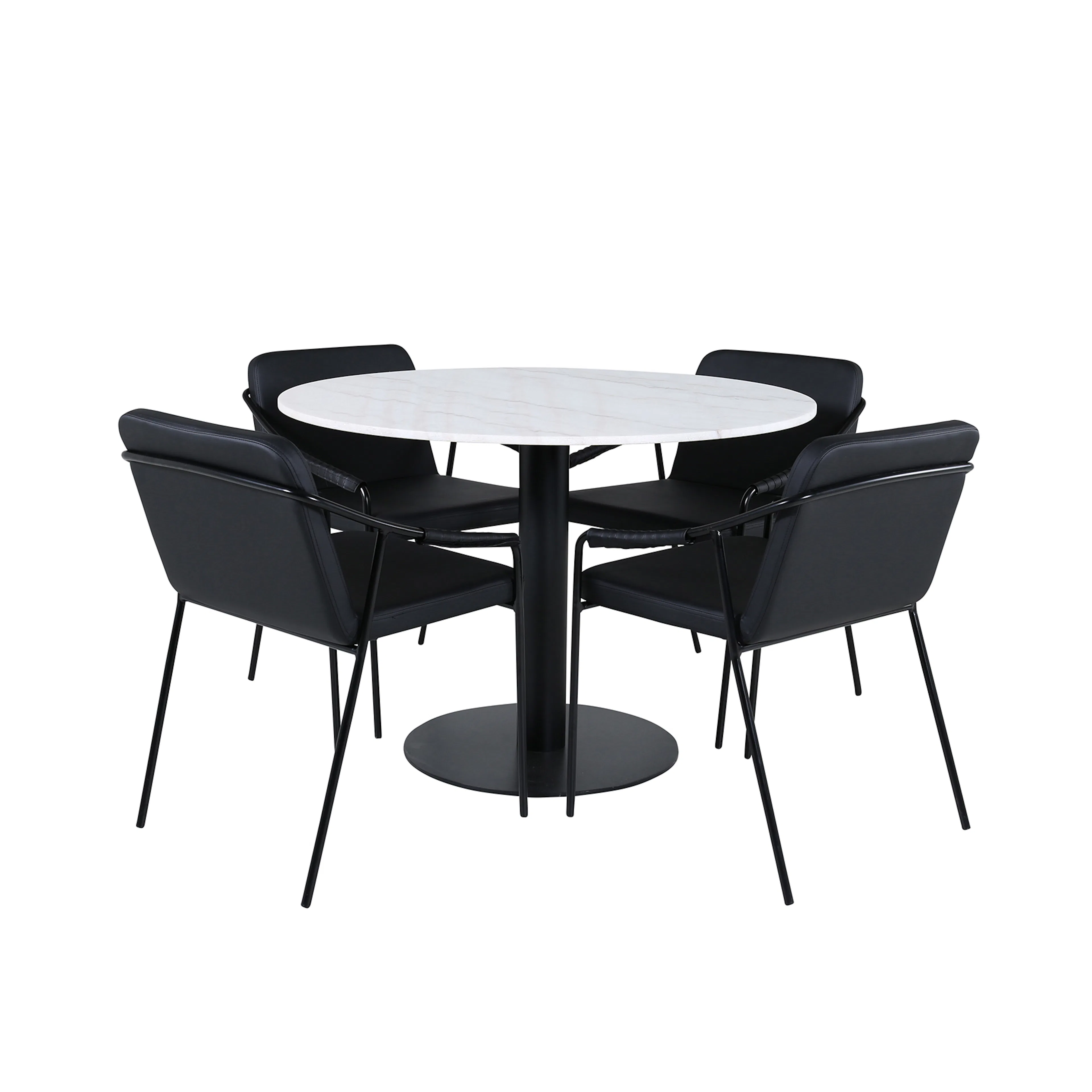 Matgrupp Venture Home med Ester Matbord och 4 Tjärö Matstolar