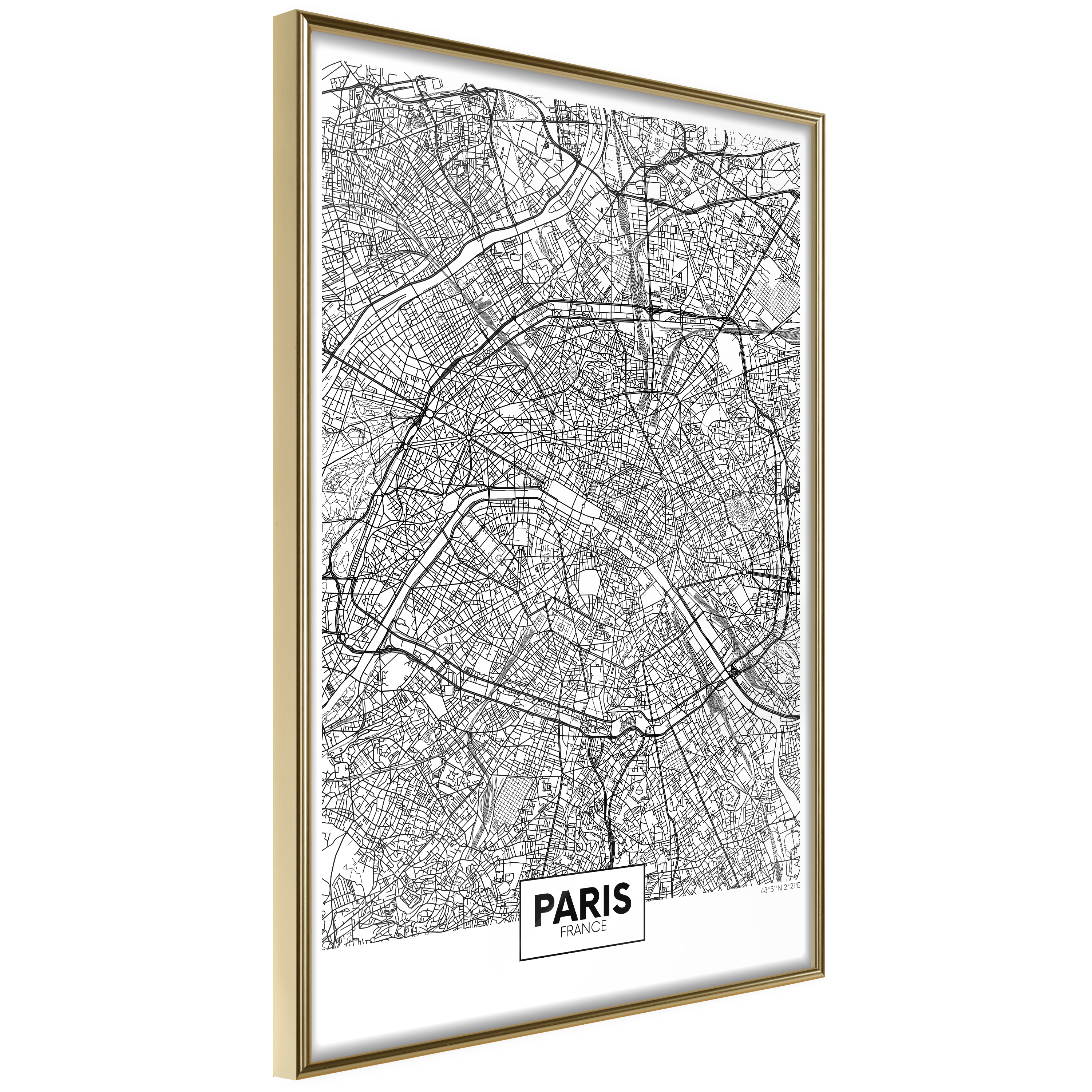 Poster Artgeist Affisch Map of Paris