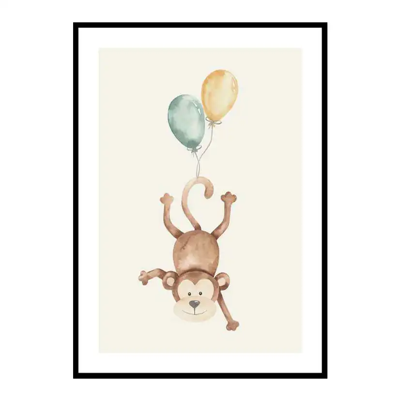 Poster Gallerix Monkey Balloons