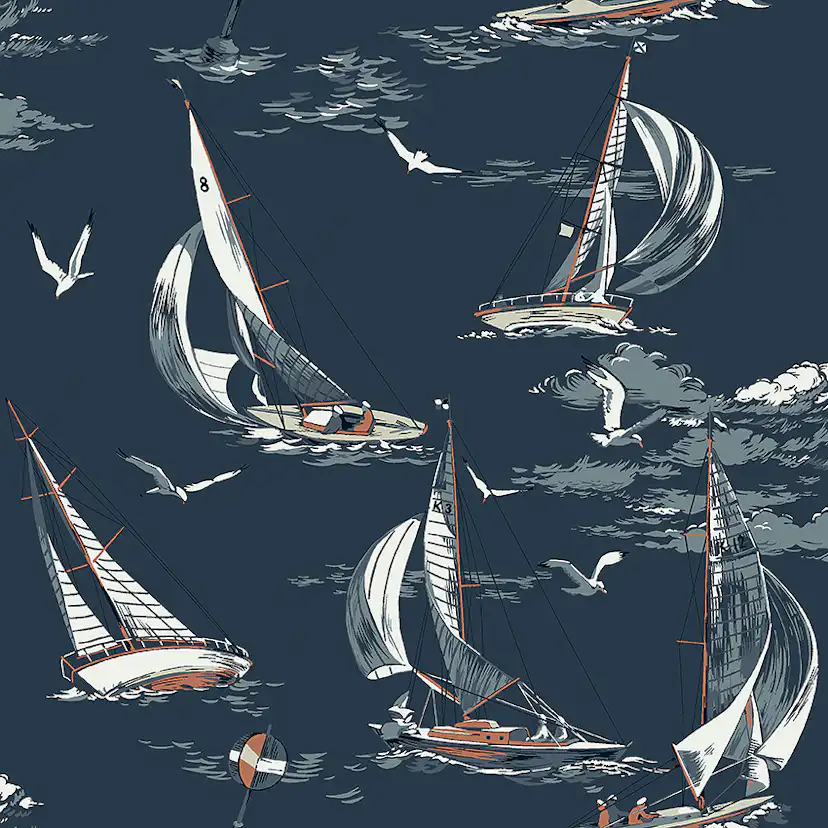 Boråstapeter Marstrand II Sailboats 8853