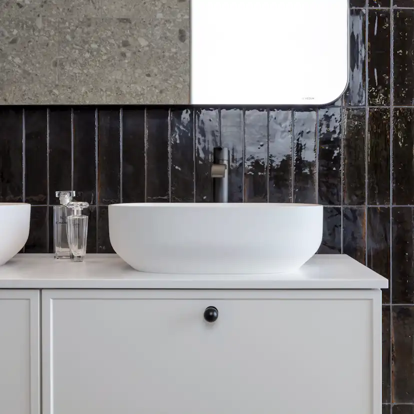 Kakel Marazzi Group Lume Svart 6x24 cm