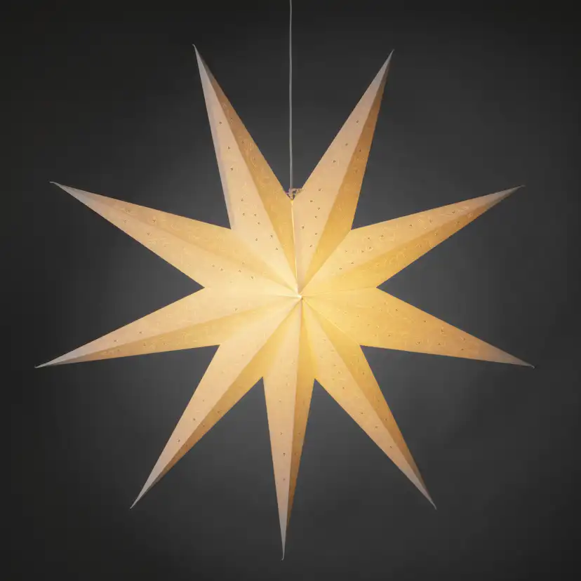 Adventsstjärna Gnosjö Konstsmide Vit Mönster 115 cm