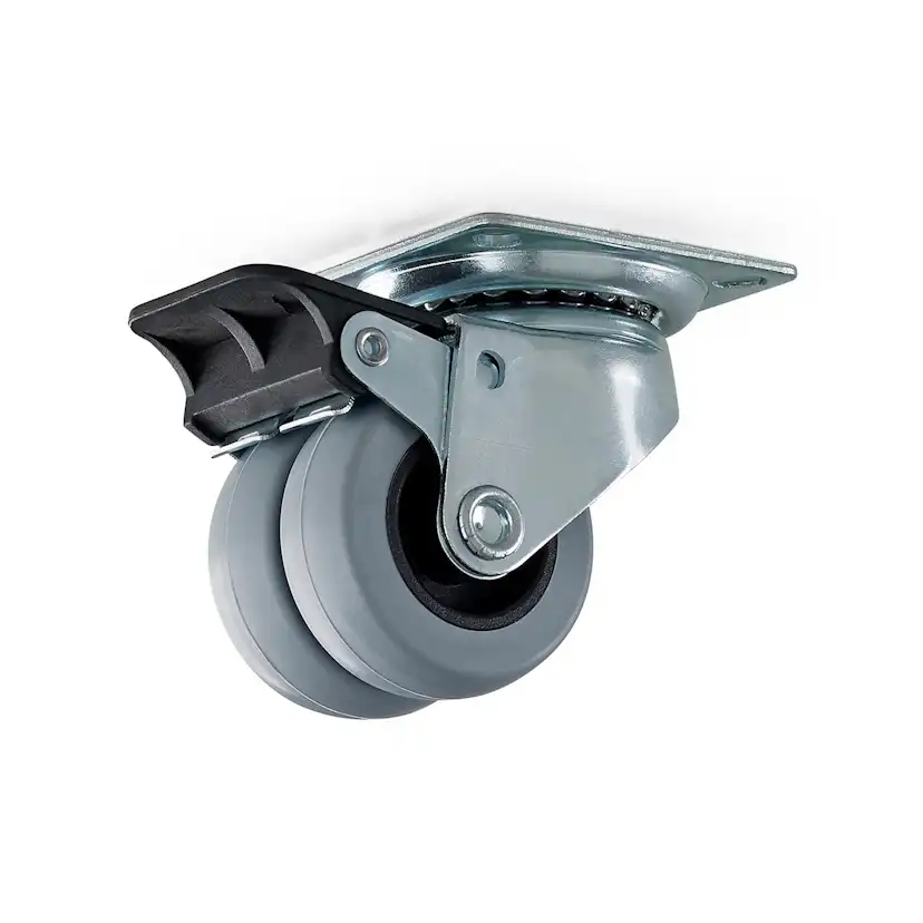 Länkhjul Habo 4105 med Broms 50 mm