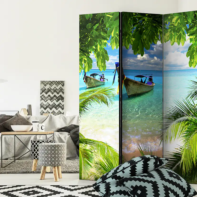 Rumsavdelare Skärmvägg Arkiio 135x172 cm Tropical Paradise