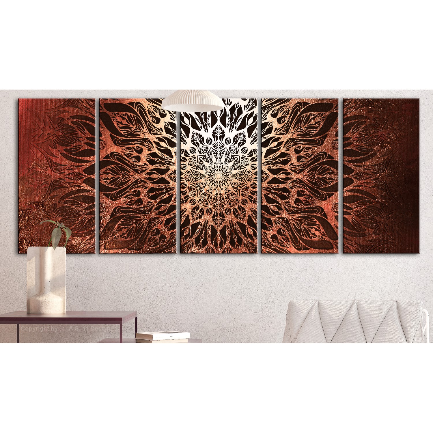 Tavla Arkiio Hypnosis Orange 5 delar