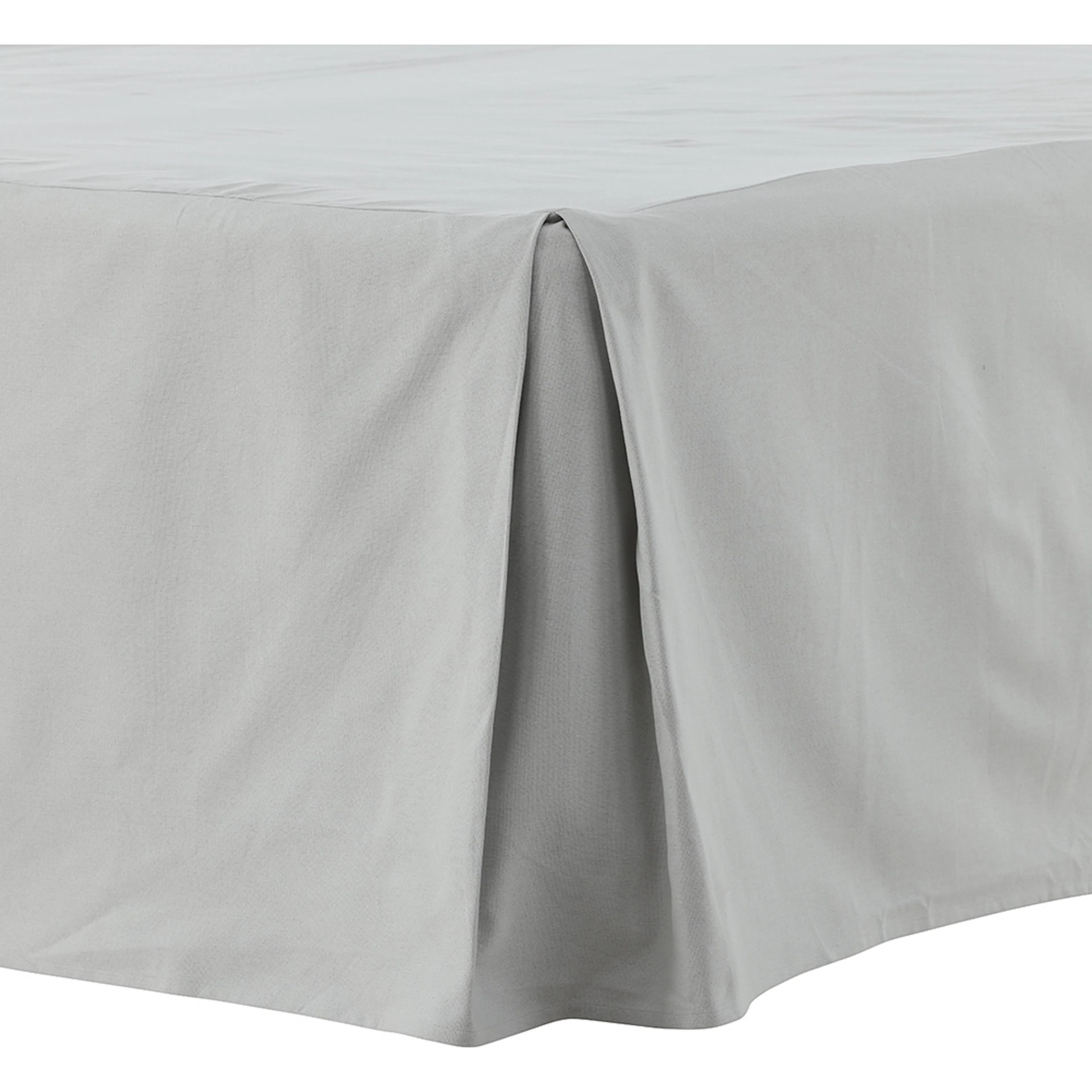 Ziggy Bed Skirt Cotton streight - Light Grey /  - 200*120 Grå, 120x200 cm