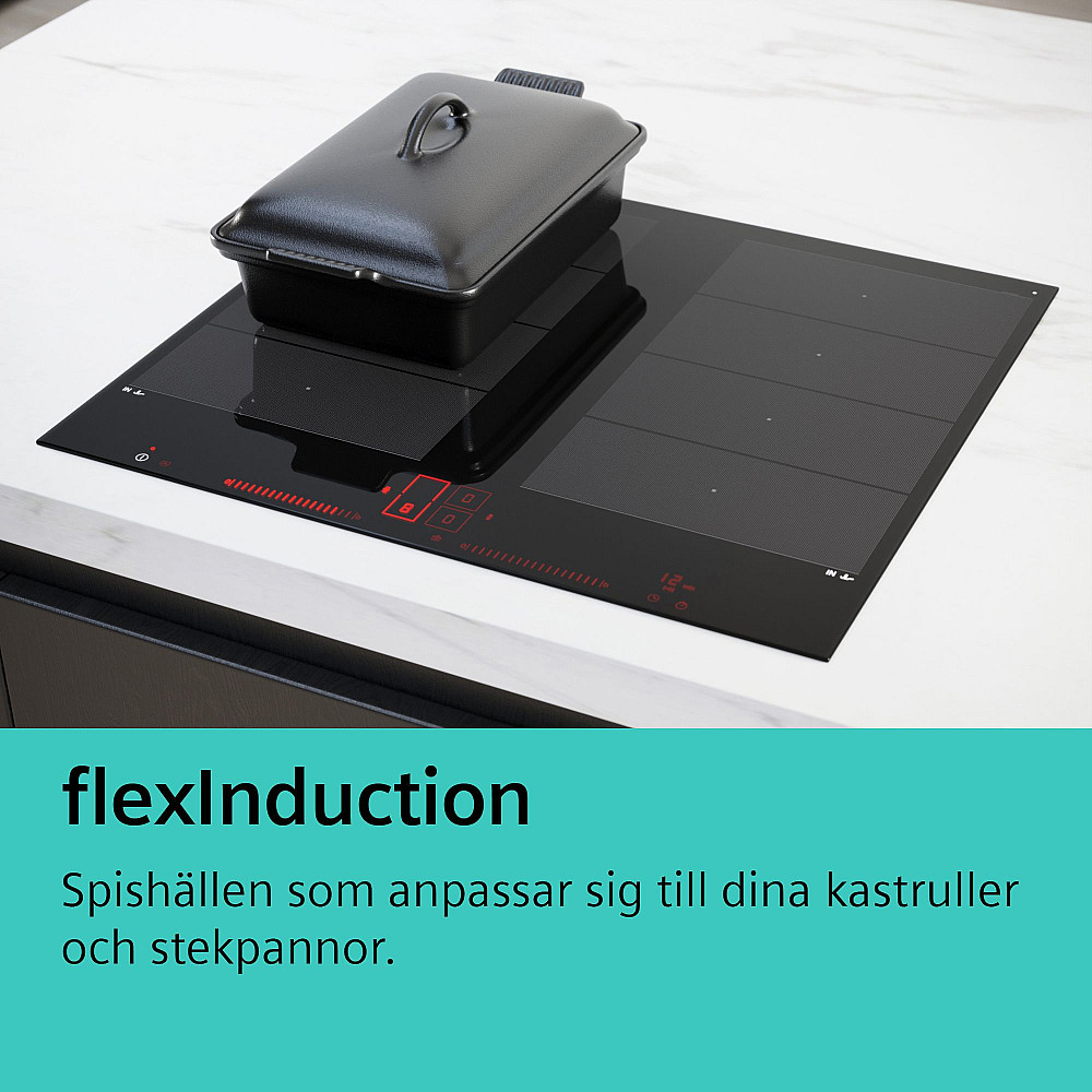 Induktionshäll Siemens iQ700 EX975LVC1E Svart med Flexinduktion och Barnspärr