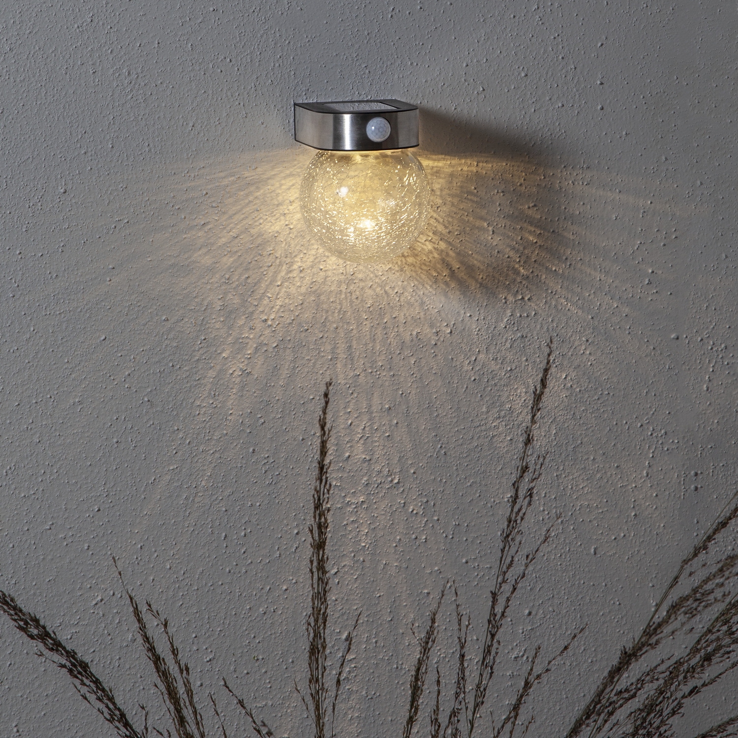 Solcells-vägglykta Star Trading Glory