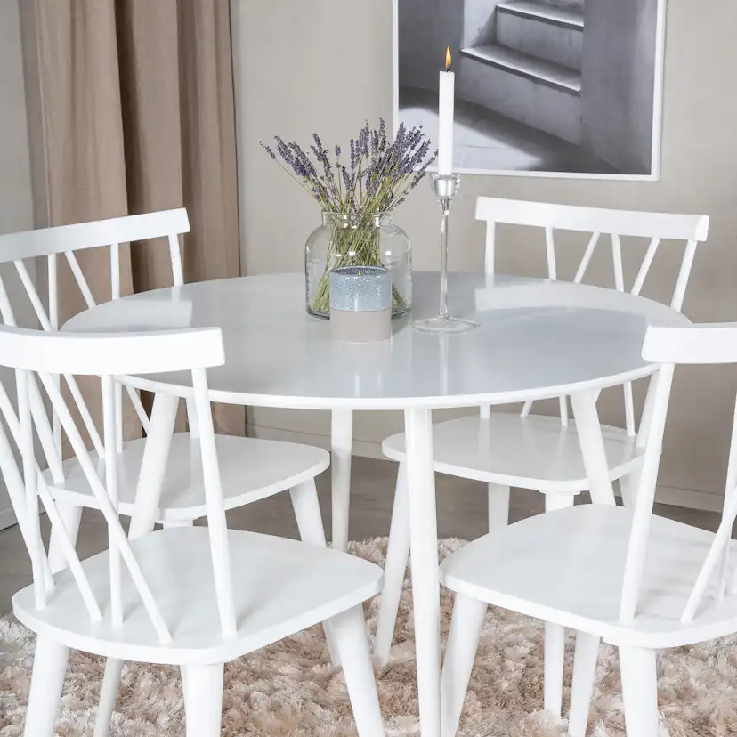 Matgrupp Venture Home Plake med 4 Laura Stolar Polyestertyg Runt