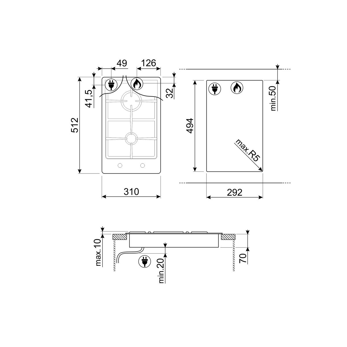 Gashäll Smeg PGF32G