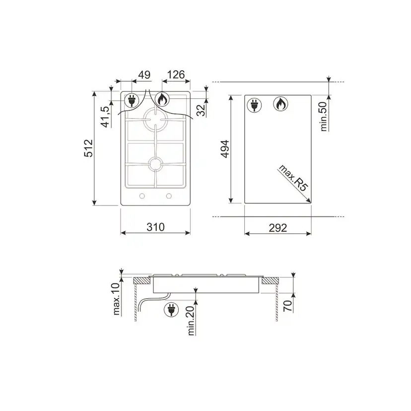 Gashäll Smeg PGF32G