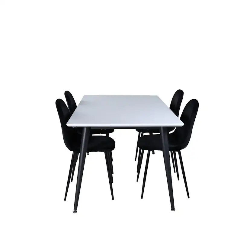 Matgrupp Venture Home Jolie med 4 Pobbie Stolar Metall