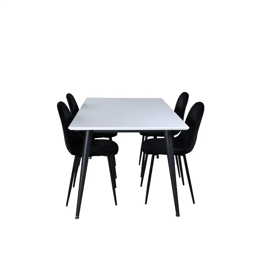 Matgrupp Venture Home Jolie med 4 Pobbie Stolar Metall