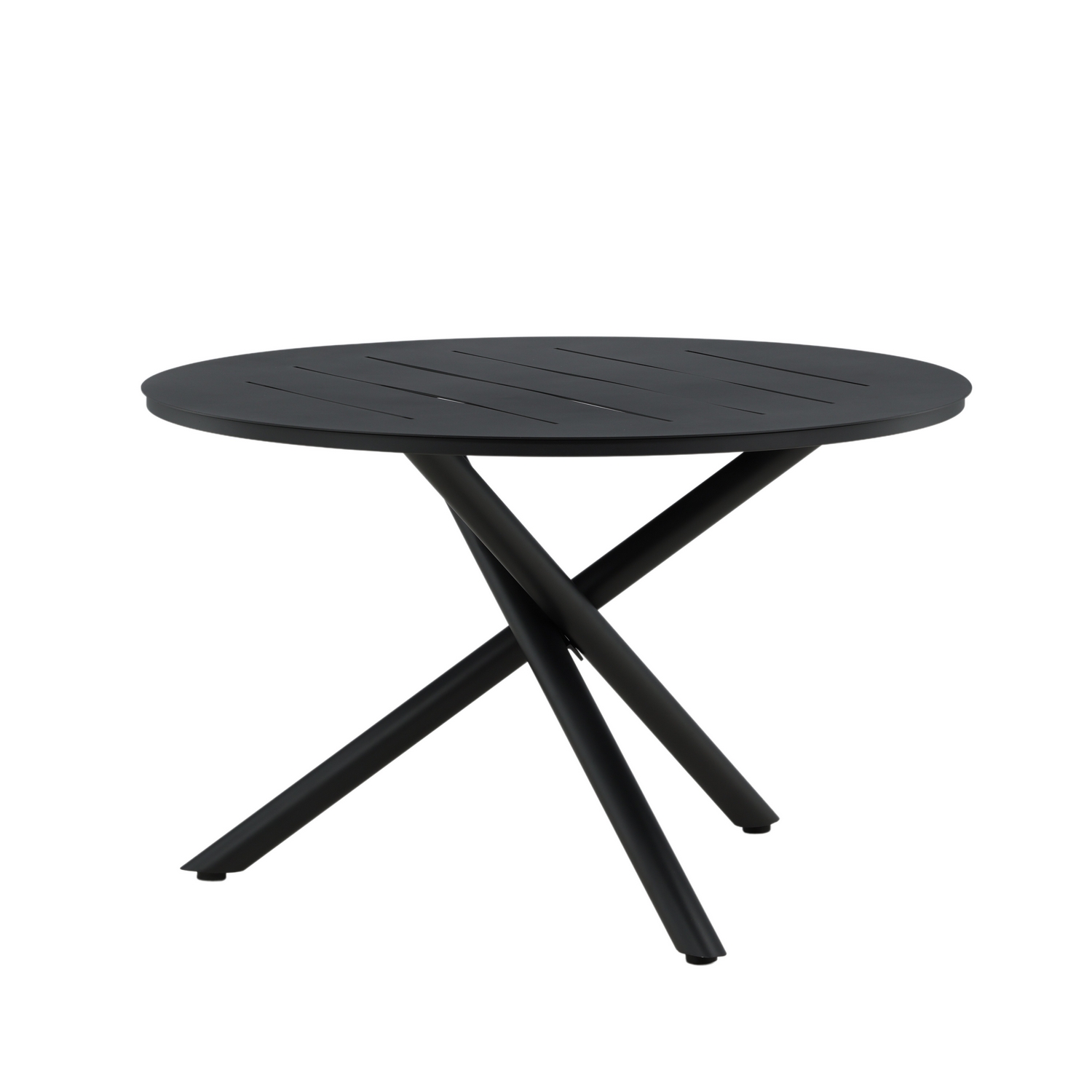 Alma Dining Table - Black Alu - ø120cm Svart