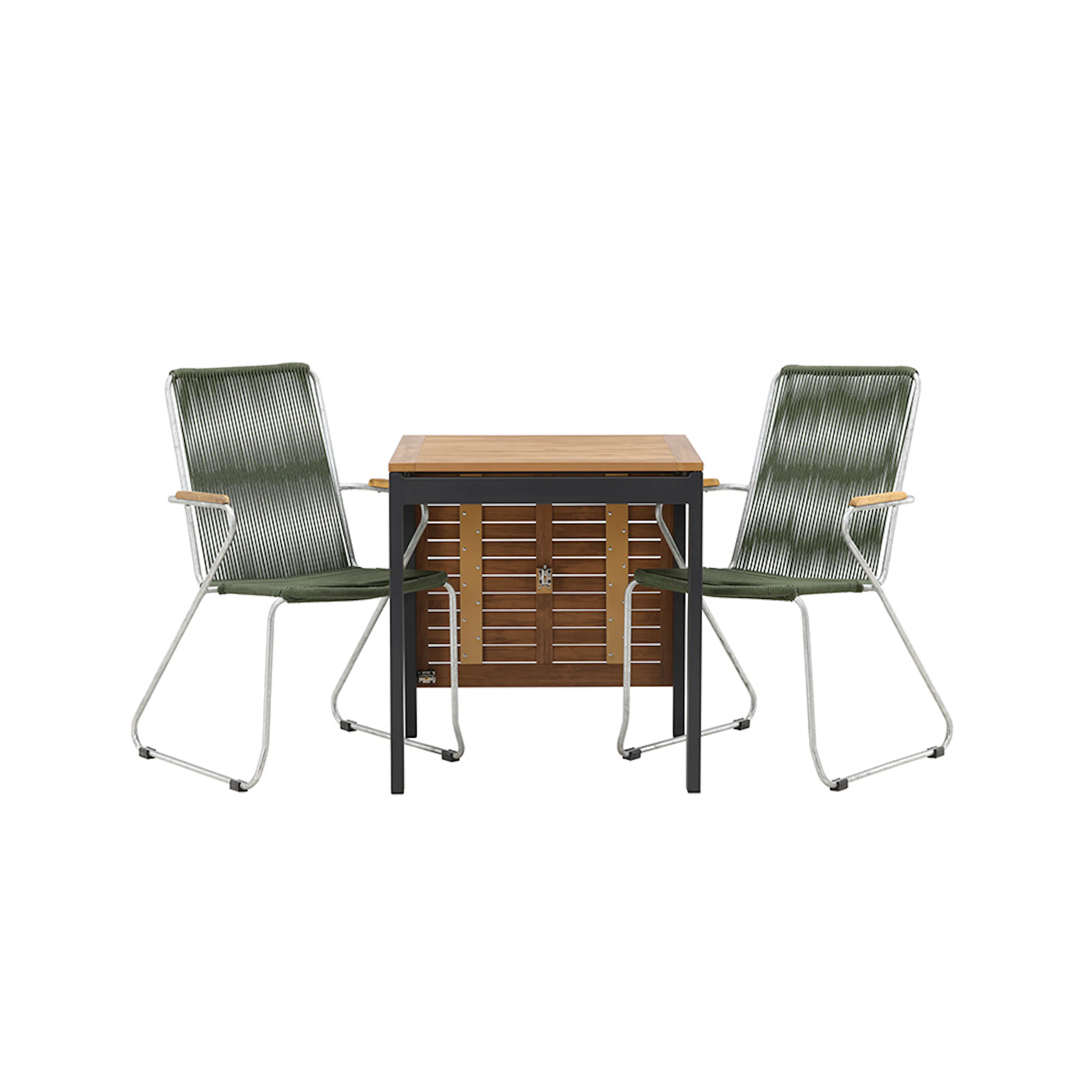 Diego Cafetable Aluminium - Black / Brown Aintwood - Rectang Grön