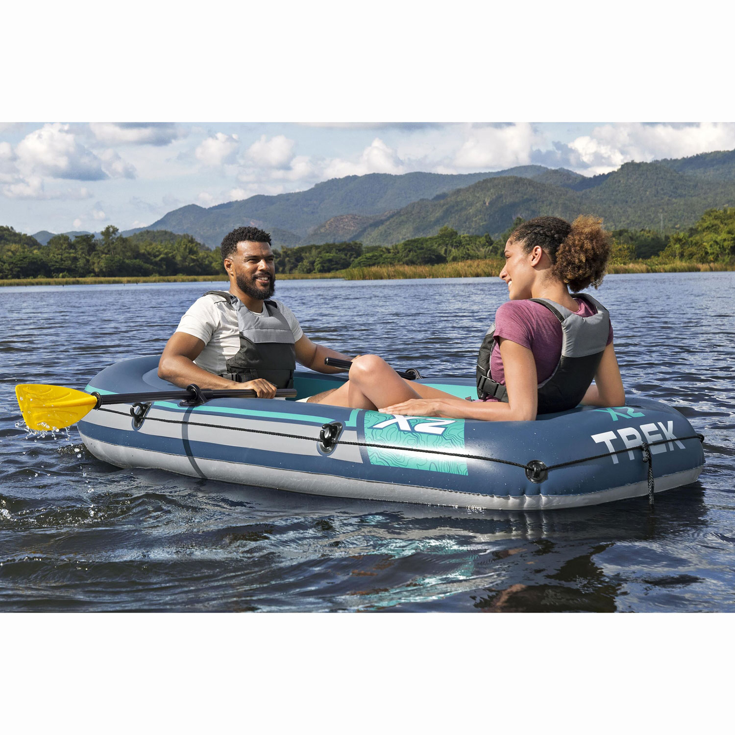 Gummibåt Bestway Hydro Force Treck X2 Set 232 x 118 cm