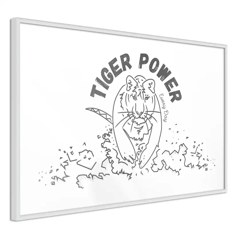 Poster Artgeist Affisch Tiger Power