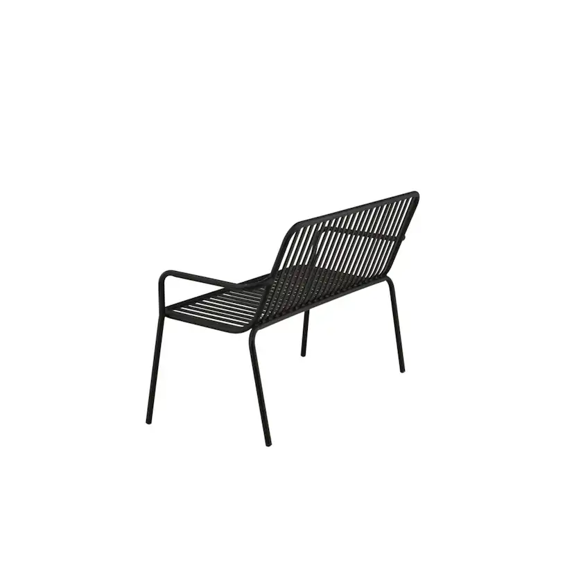 Peking Bench/sofa Aluminium - Black / Svart