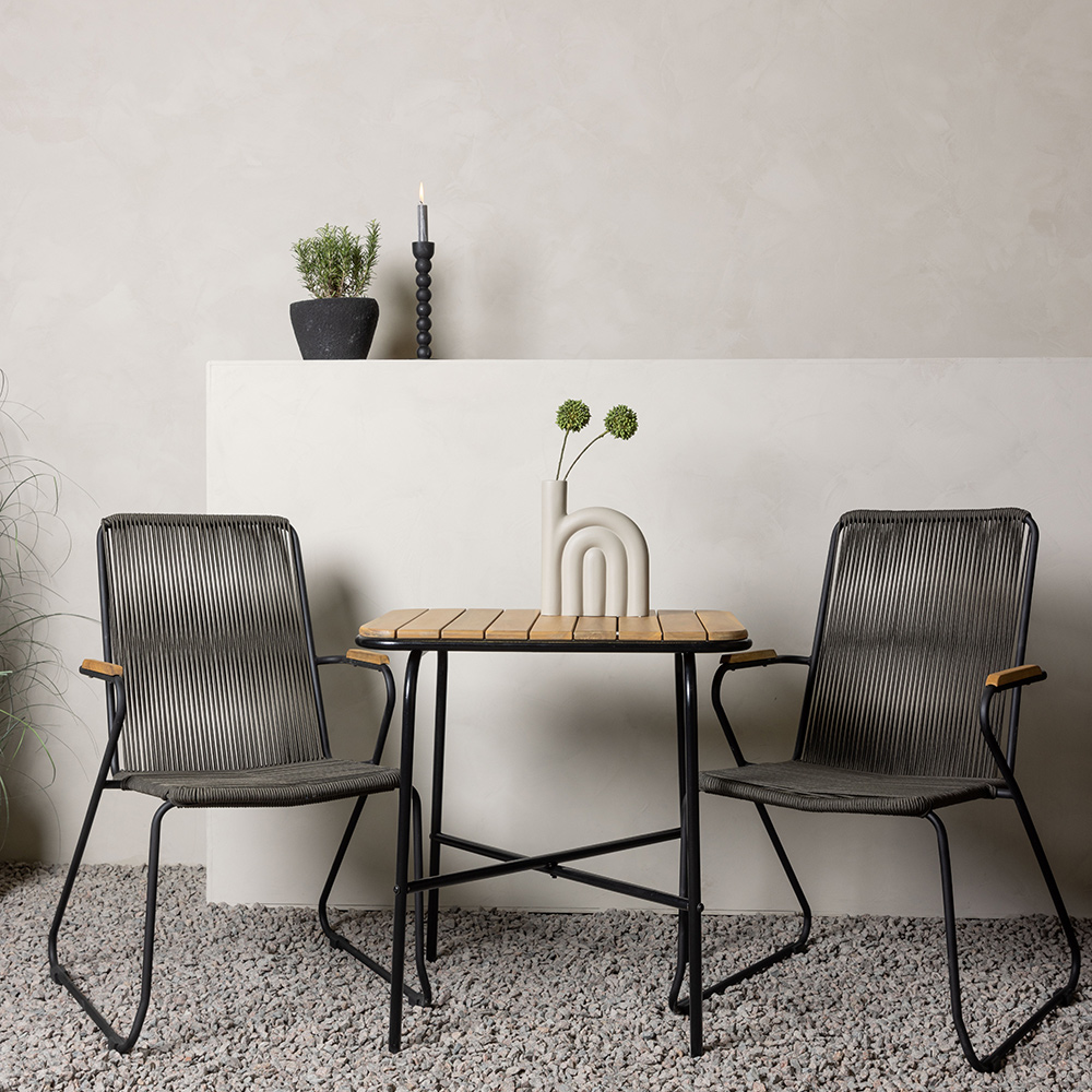 Holmbeck Cafetable Stål - Black / Rectangular 55*70*74 +Bois Svart