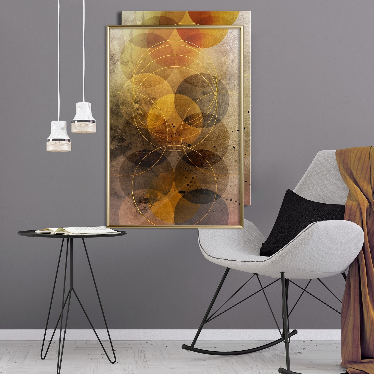 Affisch - Sun Journey [Poster] 30x45 Guld ram, 30x45 cm