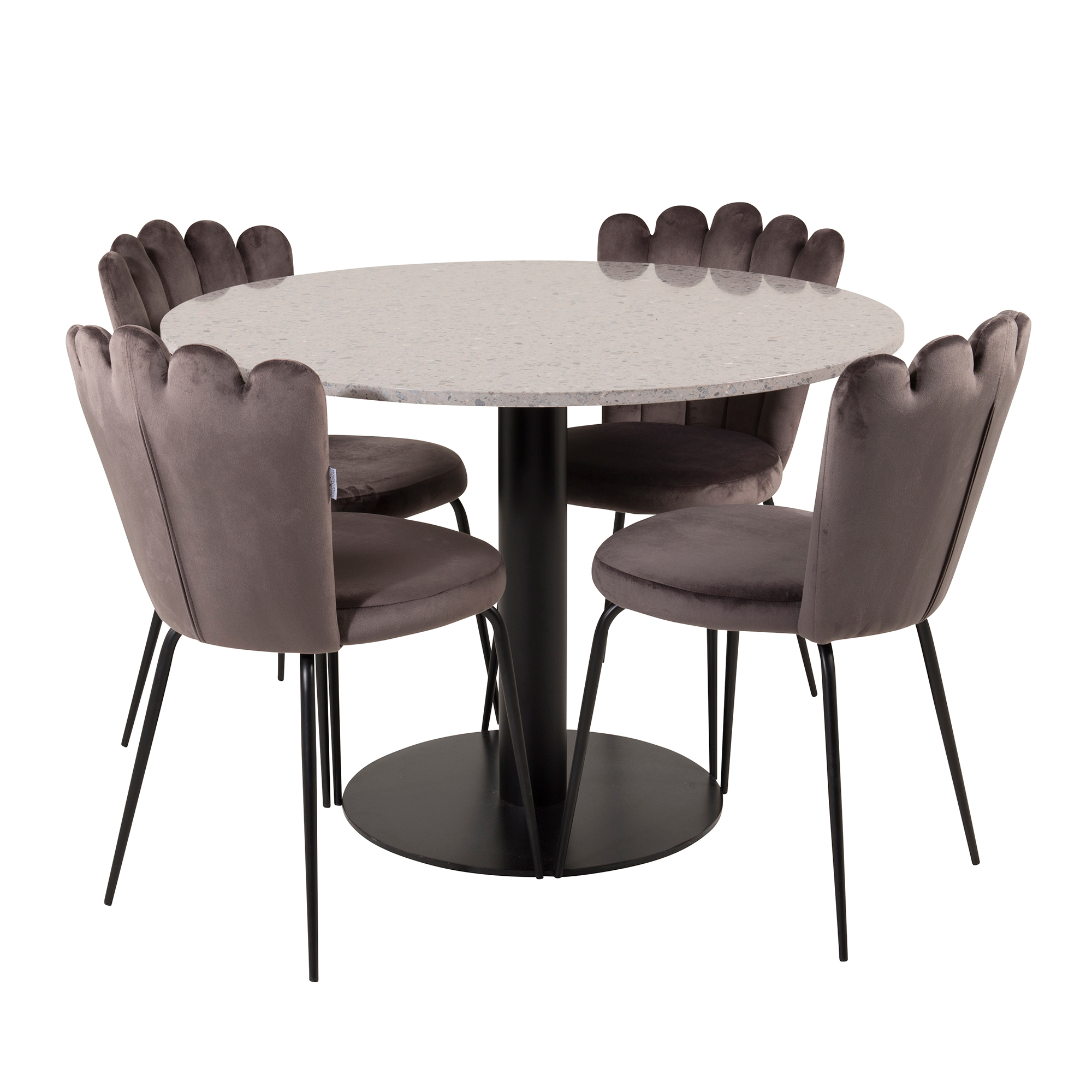 Matgrupp Venture Home Roxanna med 4 Limhamn Light Stolar