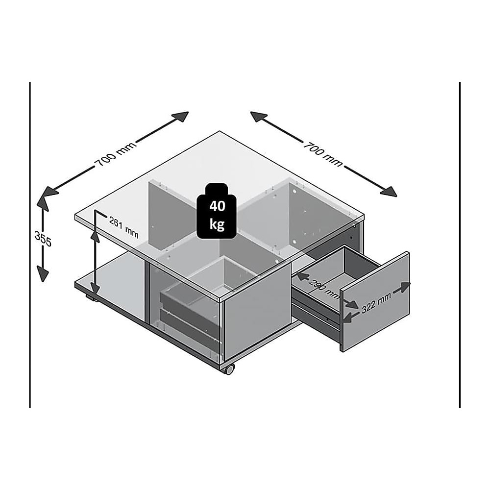 Soffbord In Living Twin 70 cm