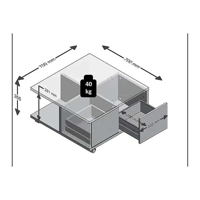 Soffbord In Living Twin 70 cm