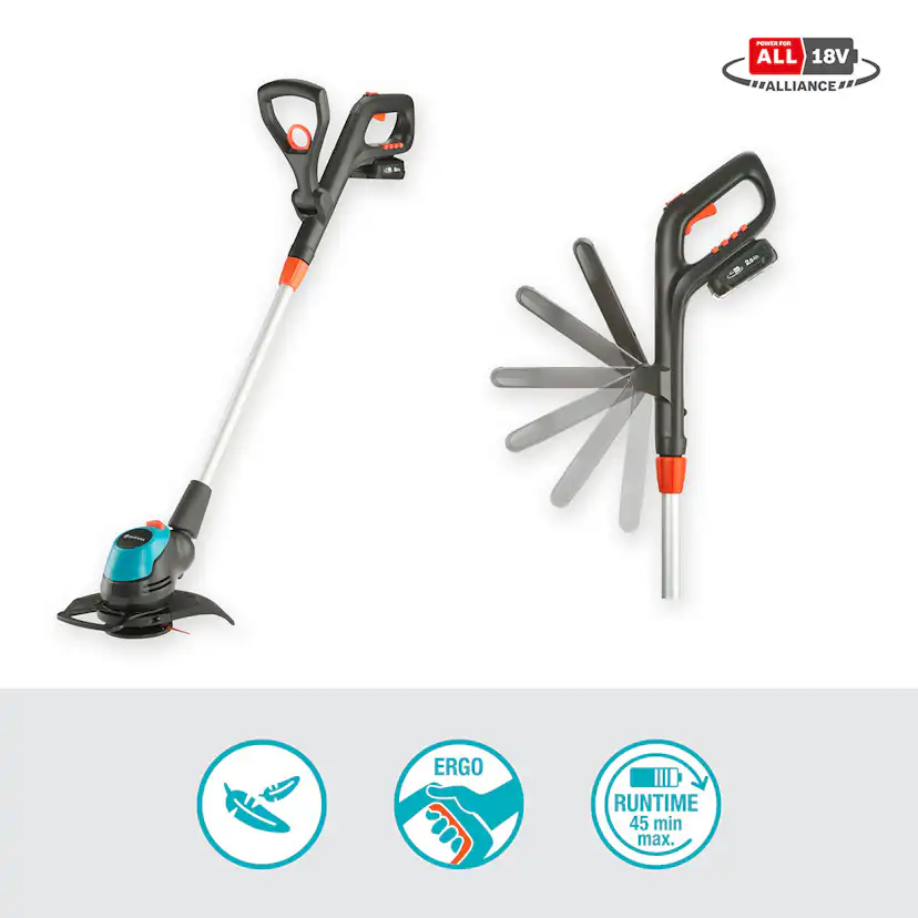 Trimmer Gardena EasyCut 23/18V P4A med Batteri & Laddare