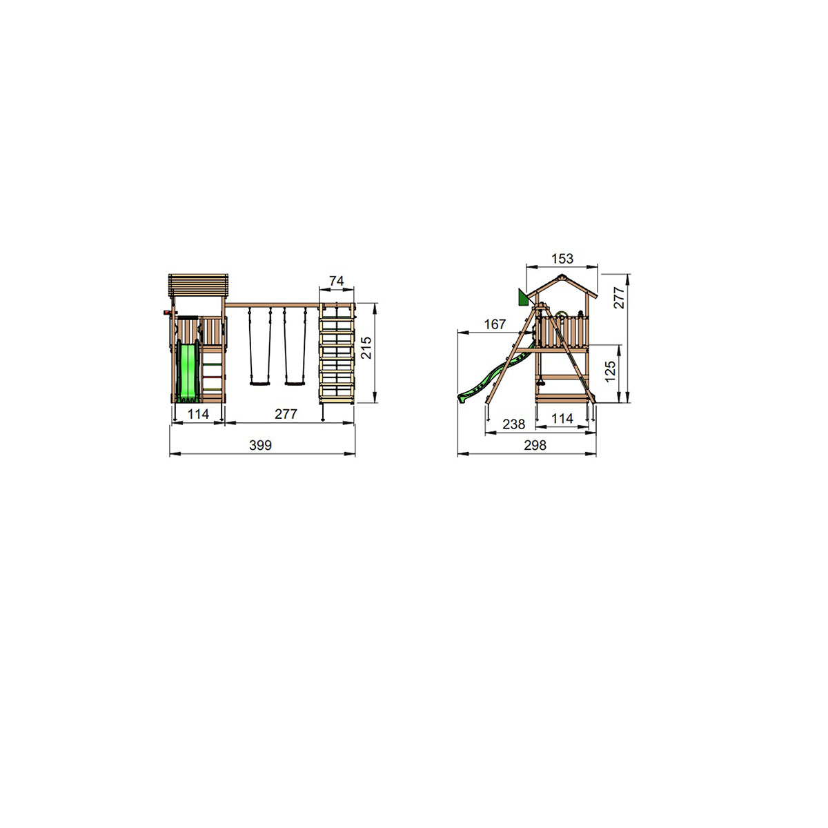 Lektorn Jungle Gym Casa Komplett Inkl Climb Modul X'tra