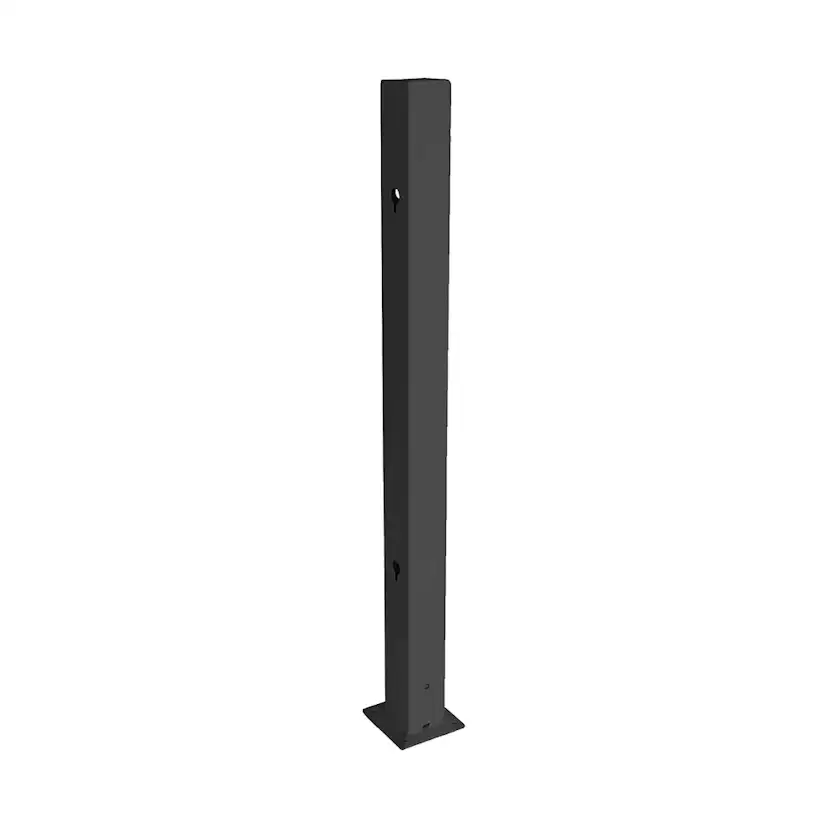 Aluminiumstolpe Skotte Garden Rand Svart