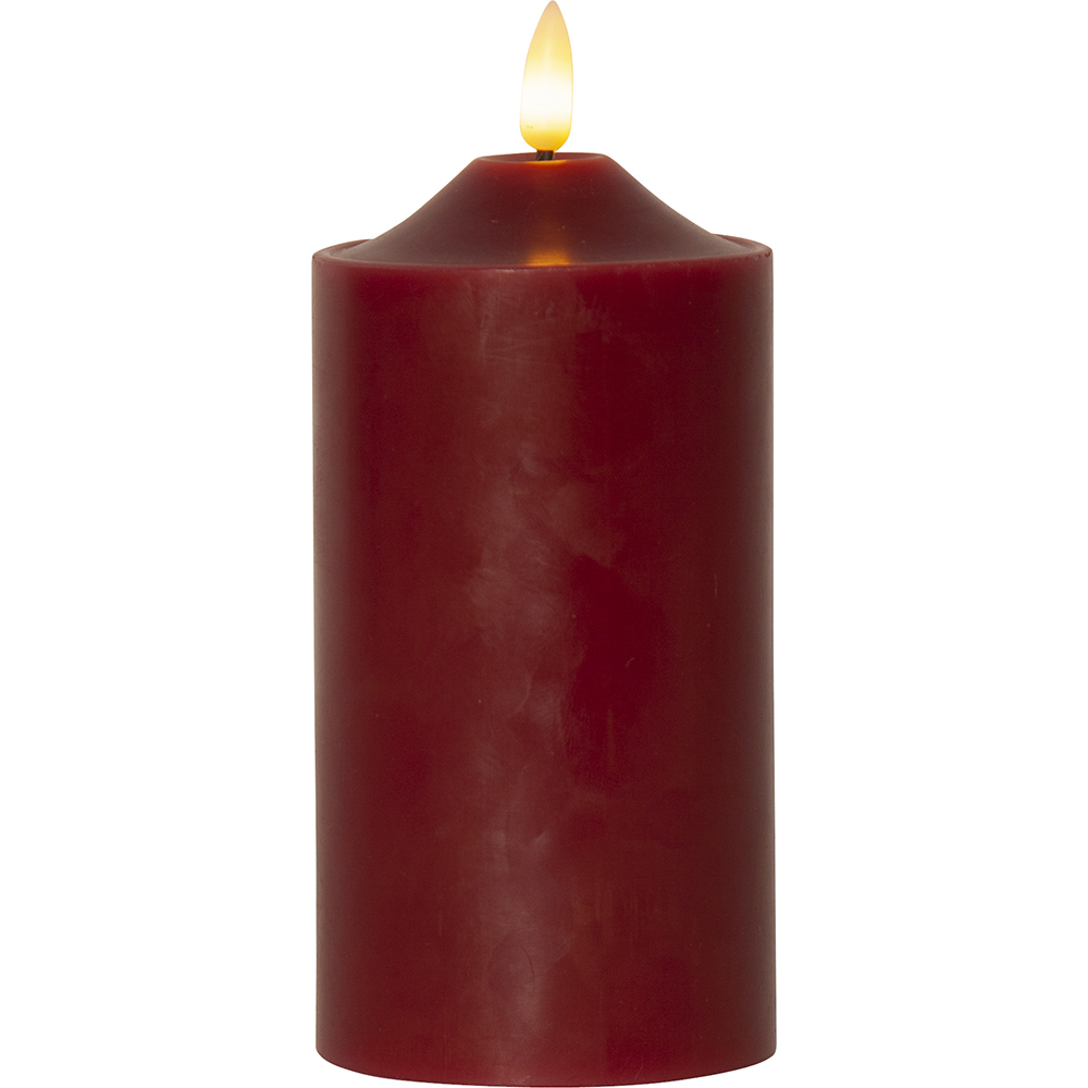 LED-Blockljus Star Trading Flamme Röd