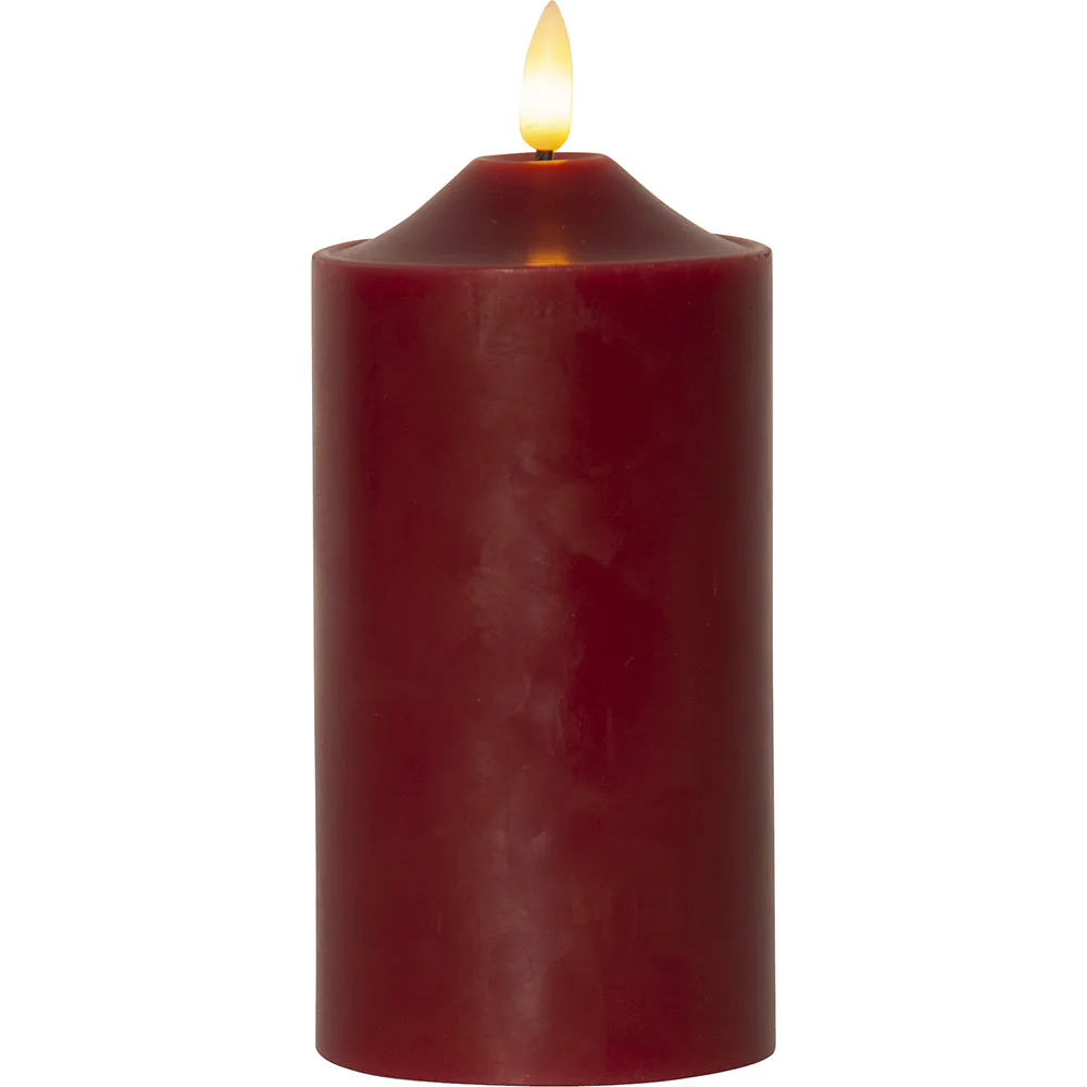LED-Blockljus Star Trading Flamme Röd