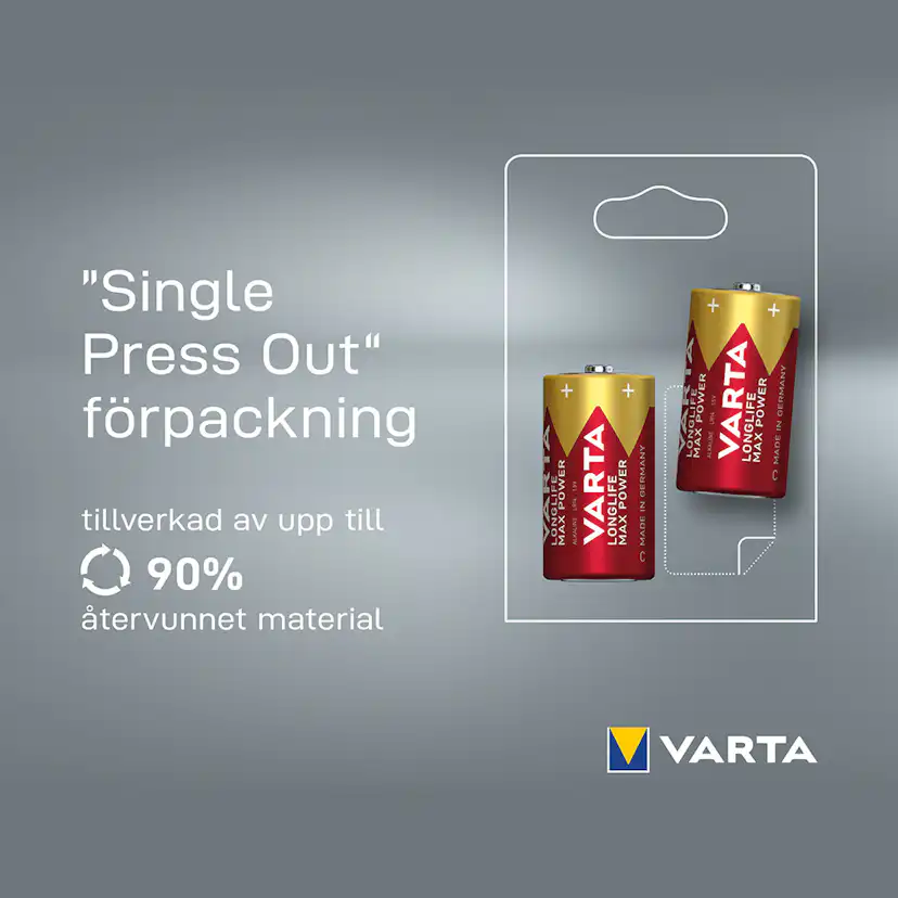 Batteri VARTA Alkaliska Max Power LR14/C 2-Pack